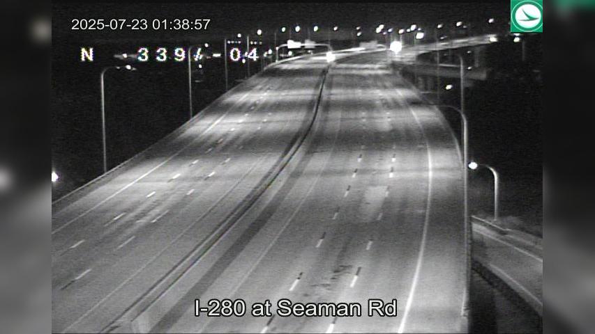 Traffic Cam River East: I-280 at Seaman Rd