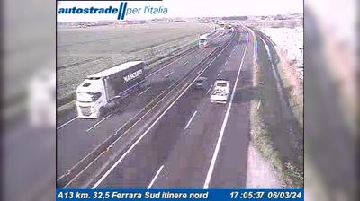 Preview delle webcam di Poggio Renatico: A13 km. 32,5 Ferrara Sud itinere nord