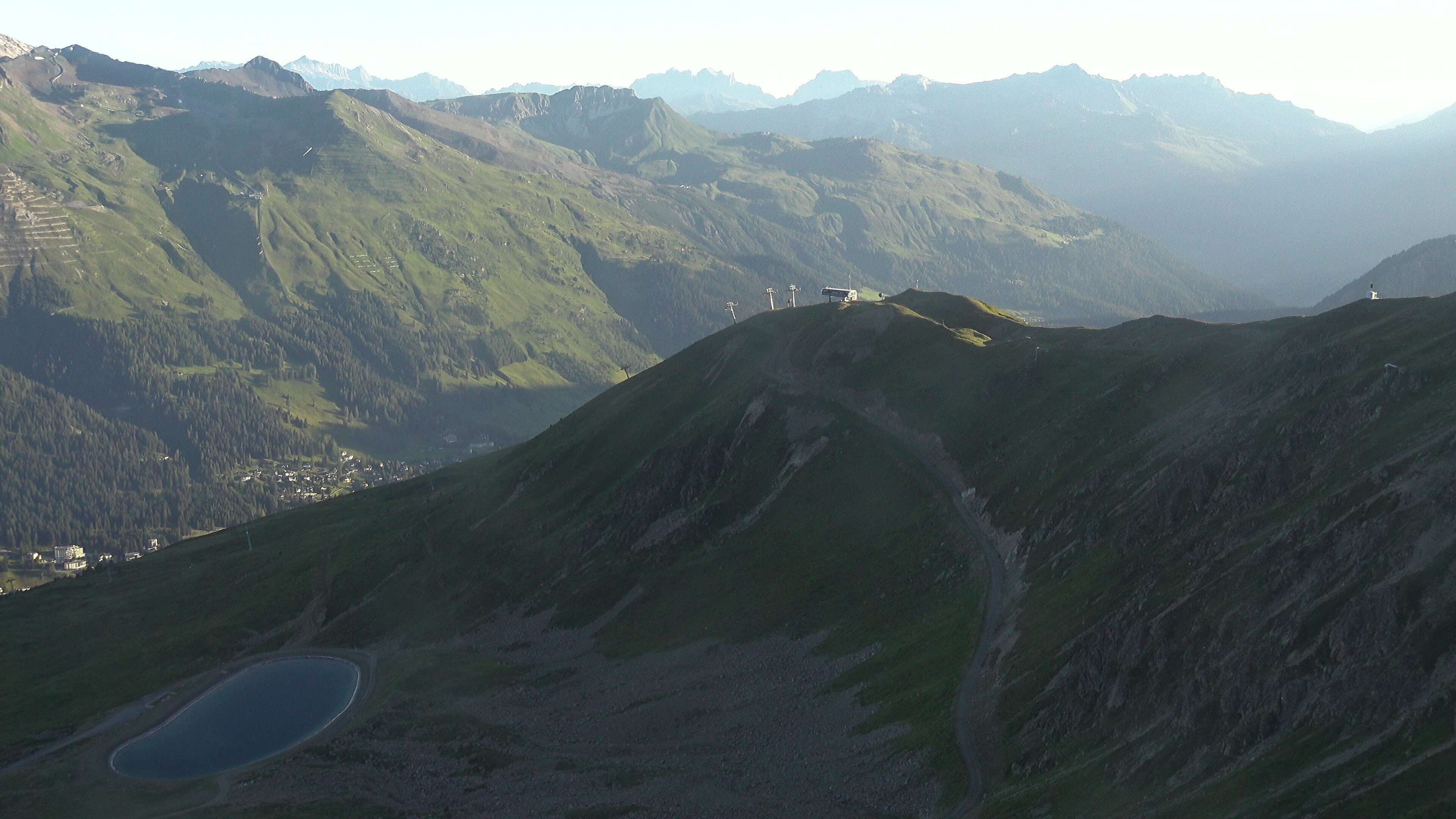 Davos: Platz - Jakobshorn, Blick Brämabüel