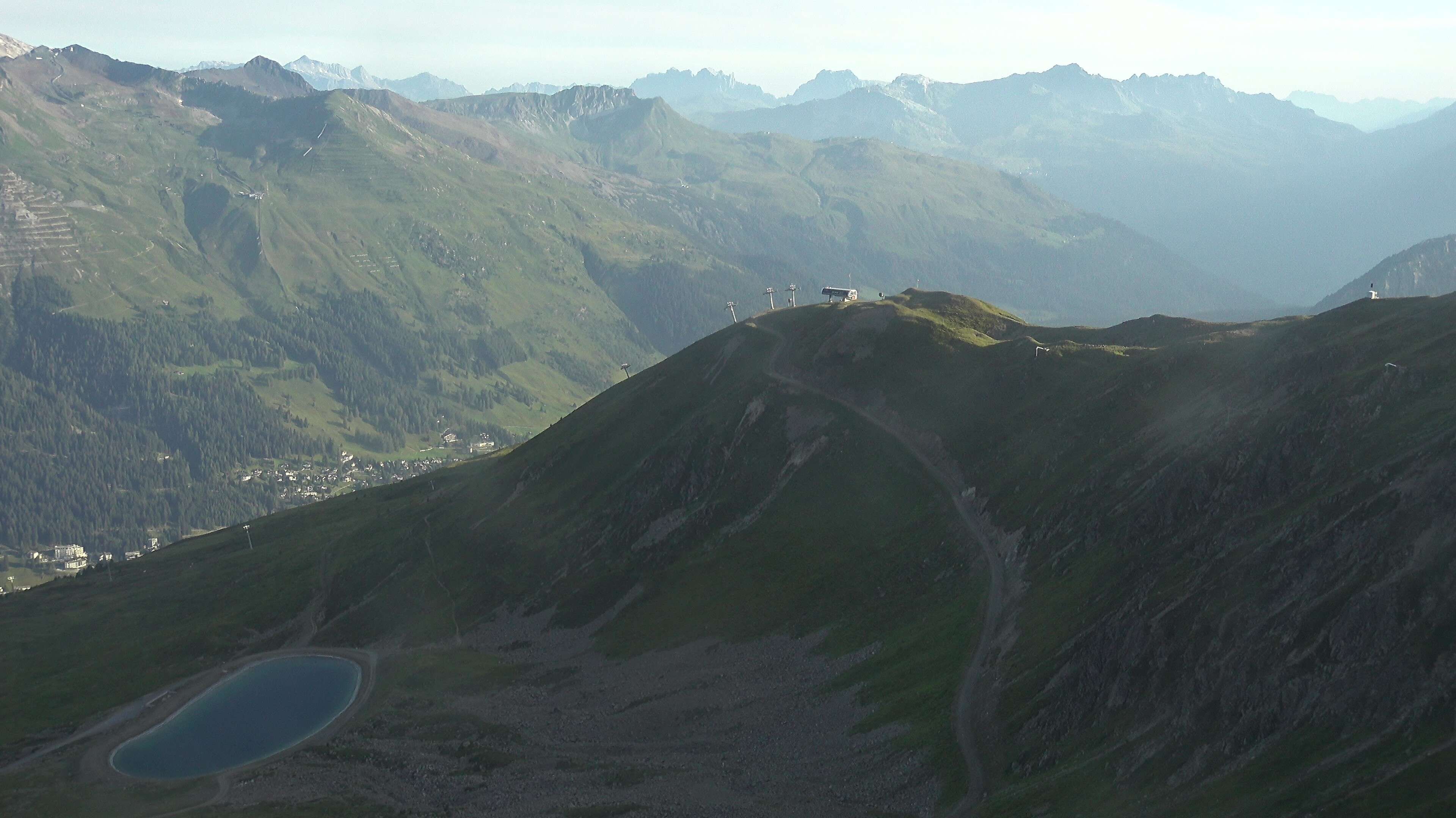 Davos: Platz - Jakobshorn, Blick Brämabüel