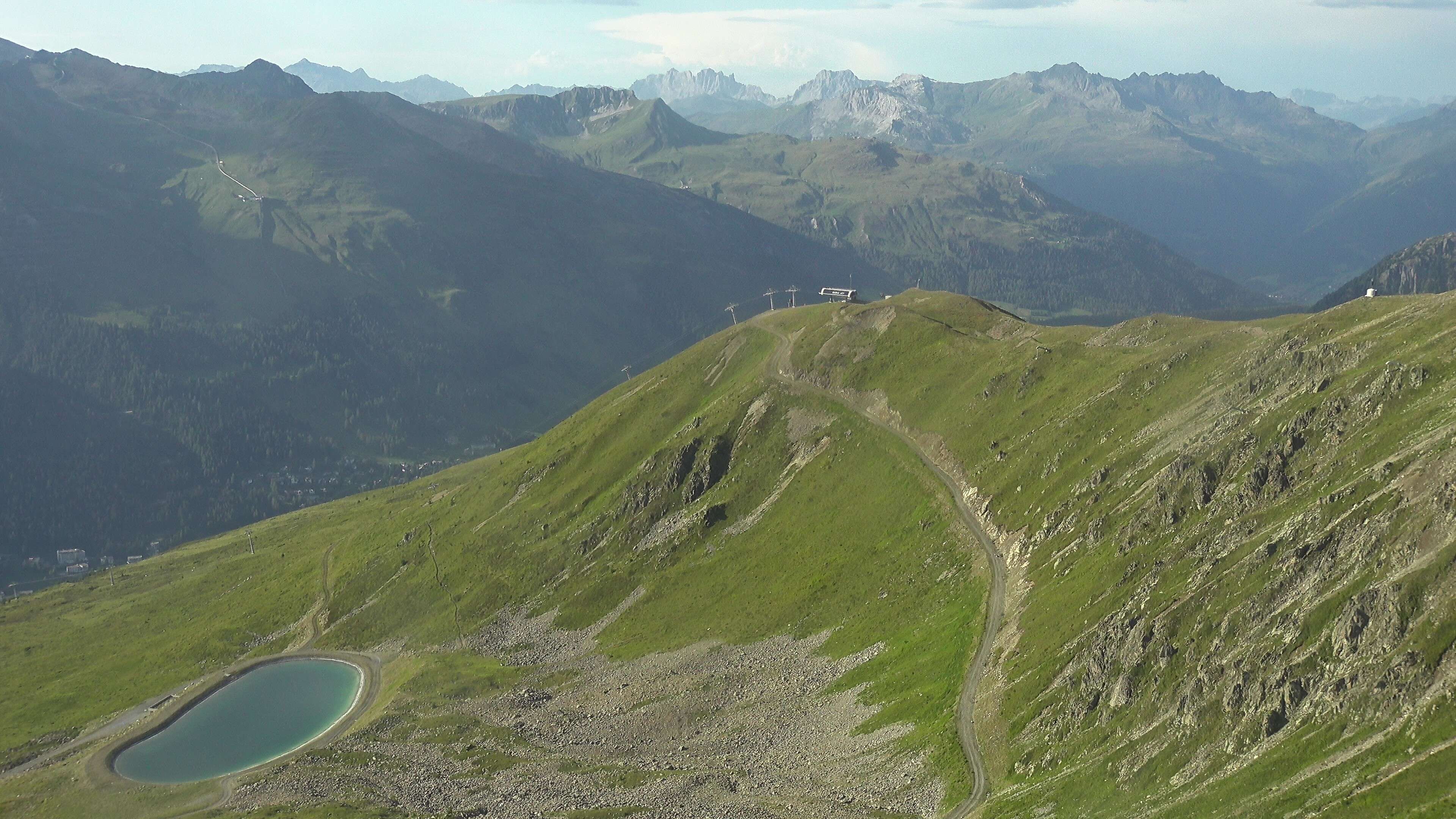 Davos: Platz - Jakobshorn, Blick Brämabüel