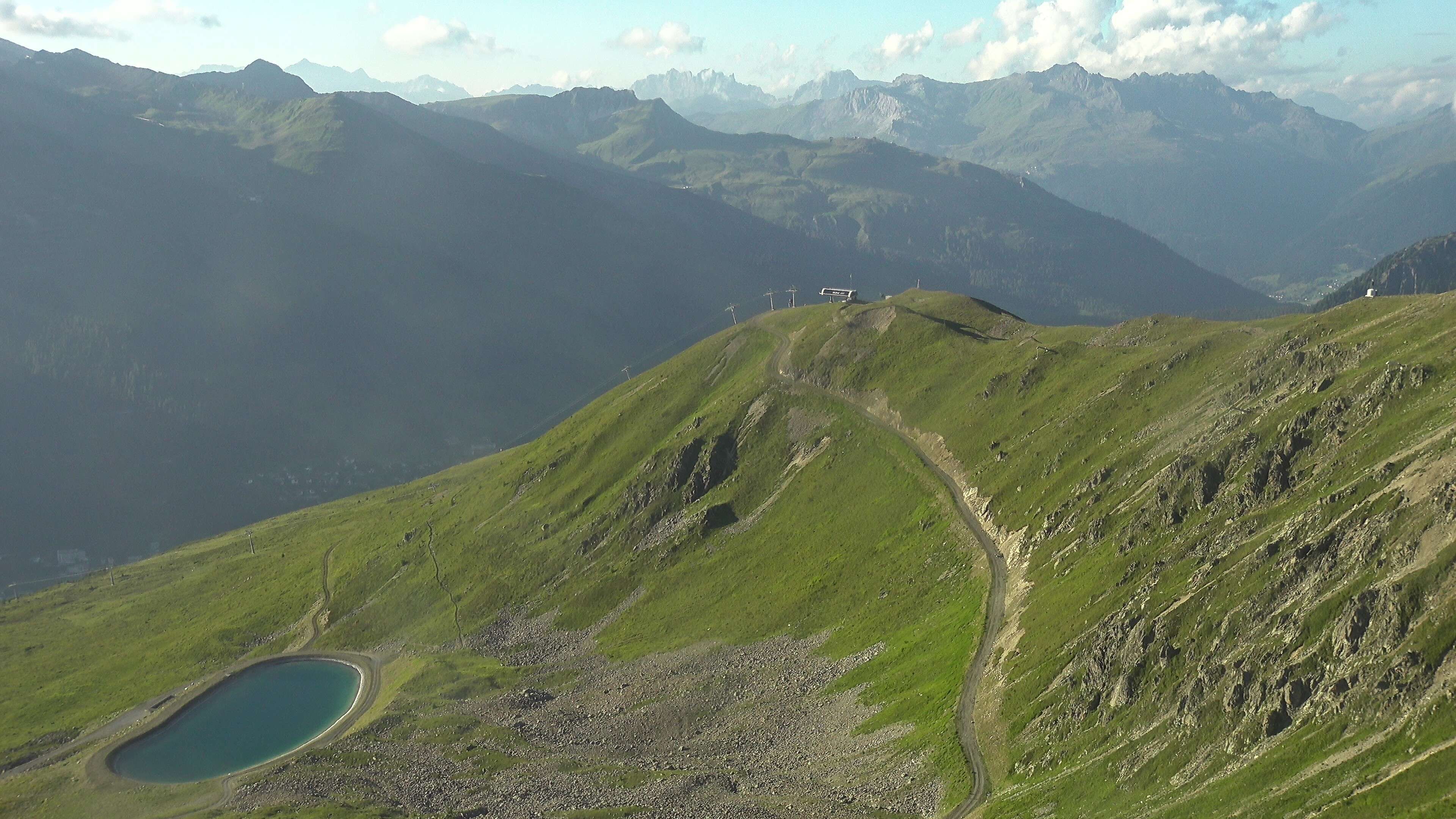 Davos: Platz - Jakobshorn, Blick Brämabüel