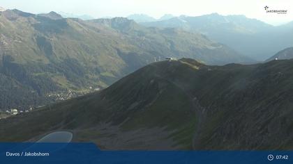 Davos: Platz - Jakobshorn, Blick Brämabüel