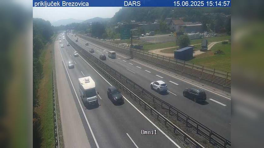 Podsmreka: A1/E61/E70, Ljubljana - Koper, priključek Brezovica Webcam