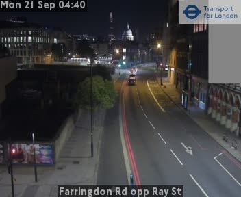Traffic Cam City of London: Farringdon Rd opp Ray St