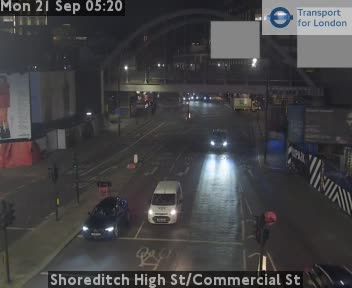 Traffic Cam City of London: Shoreditch High St/Commercial St