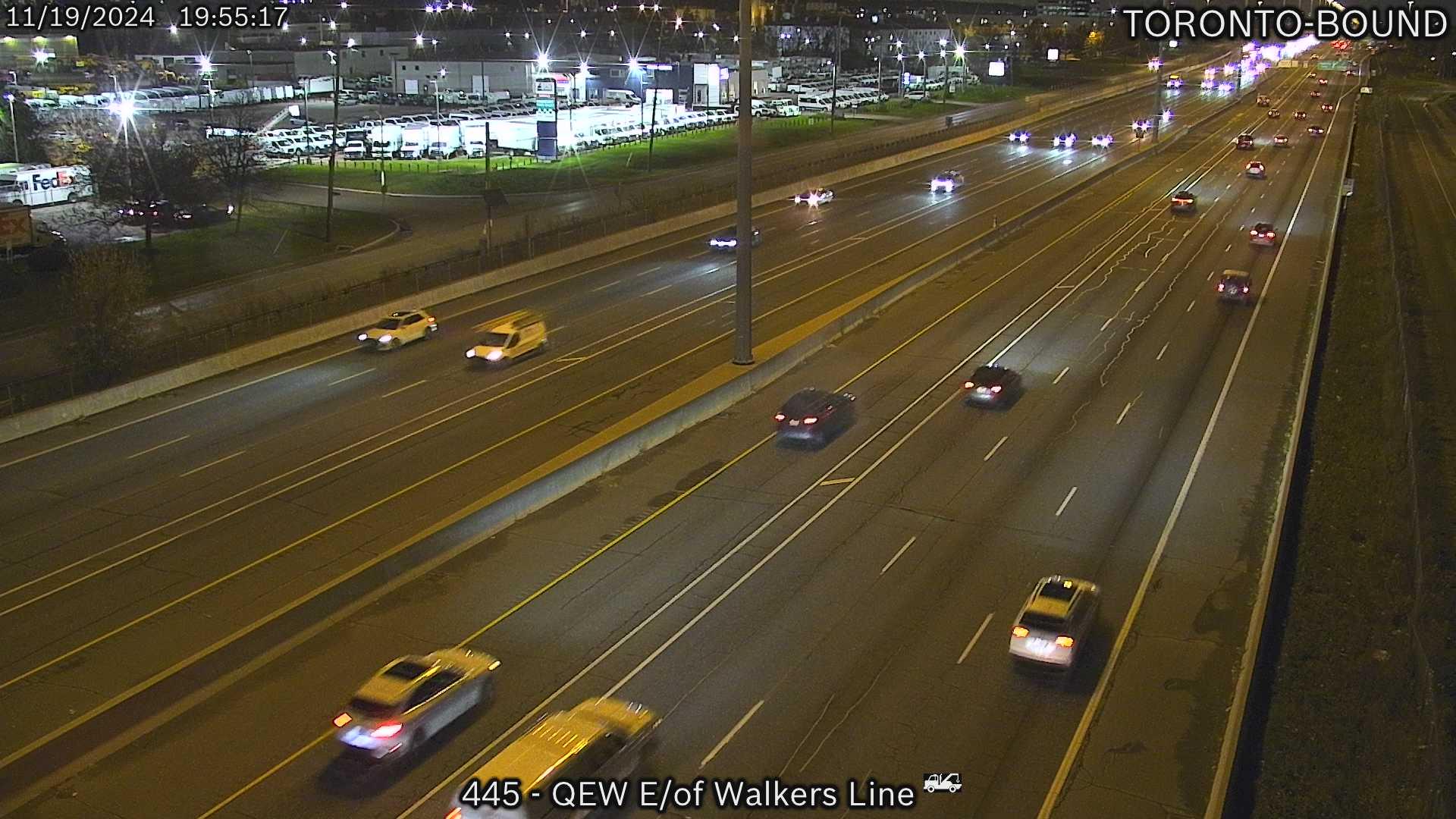 Traffic Cam Burlington: QEW between Walkers Line and Appleby Line