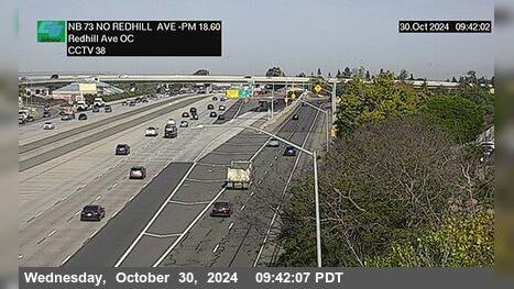 Traffic Cam Costa Mesa › North: SR-73 : North of Redhill Avenue Overcross