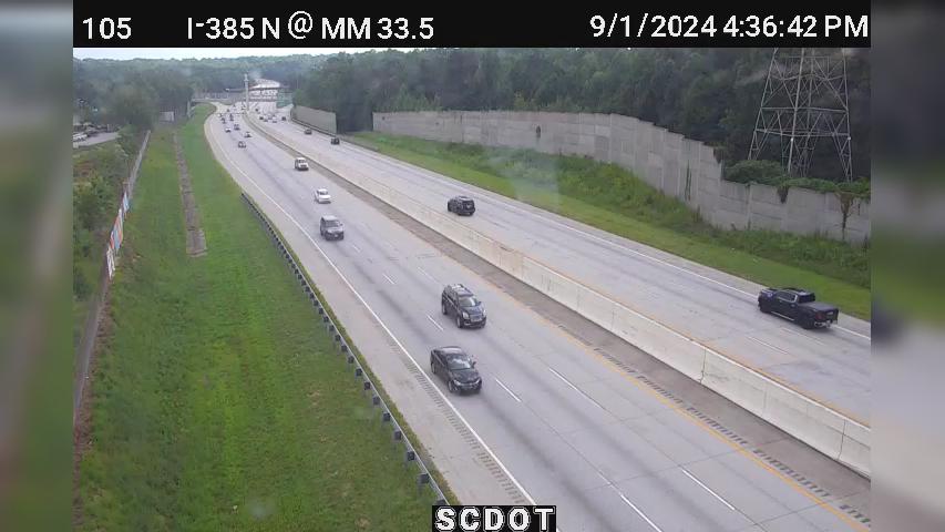 Traffic Cam The Arbors at Brookfield: I-385 N @ MM 33.5