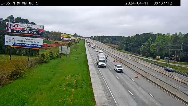 Traffic Cam Meadow Spring: I-85 N @ MM 88.5
