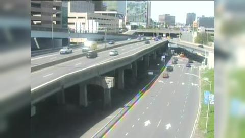 Traffic Cam Downtown: CAM 83 Hartford I-84 WB Exit 50 - Market St