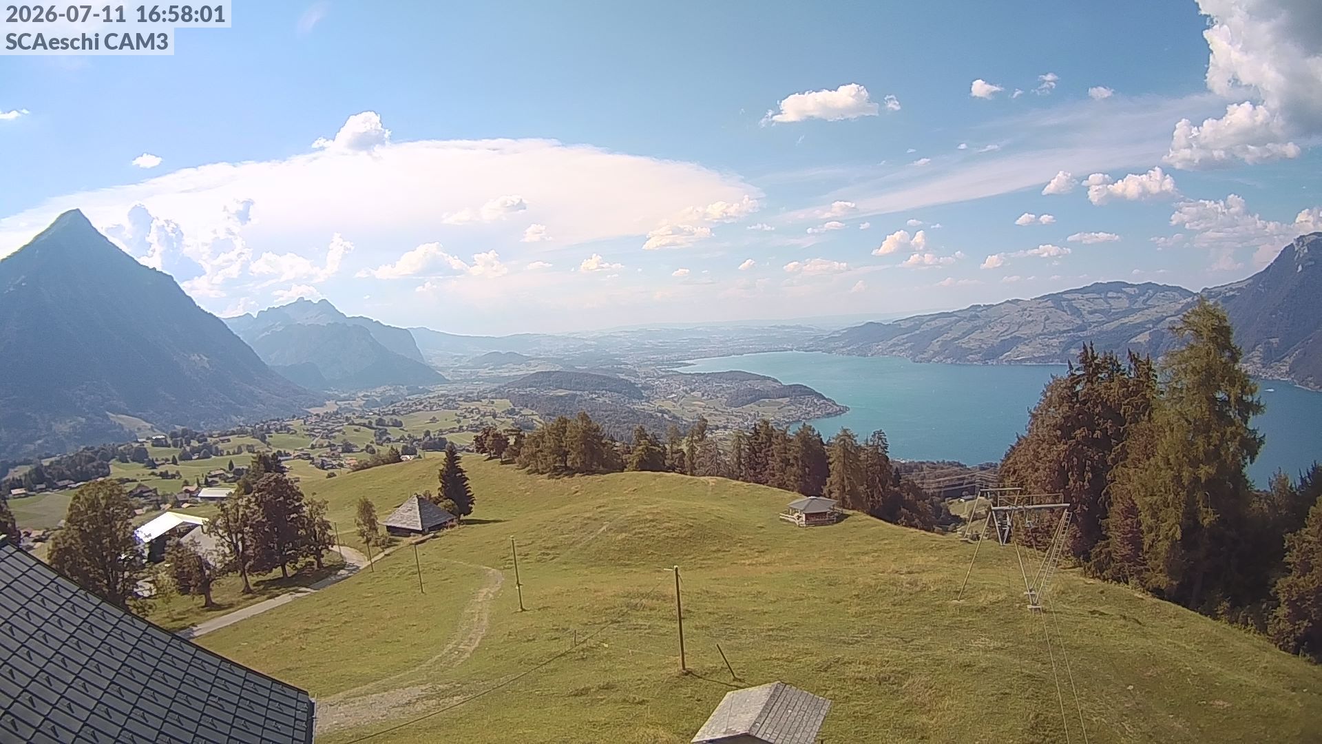 Aeschi bei Spiez: Aeschiried: Skihütte Aeschiried - Skilift Aeschiallmend Ag - Thunersee