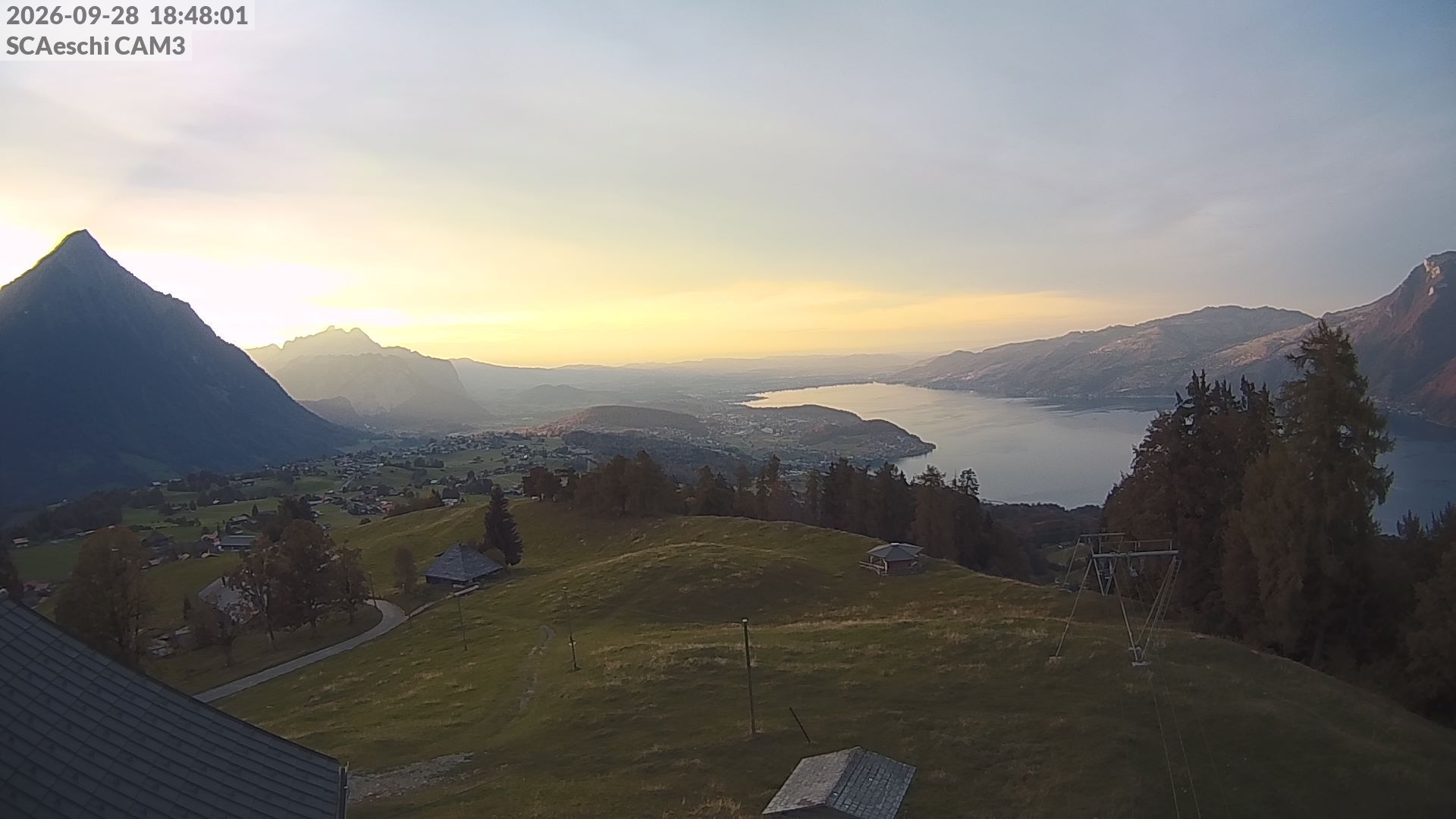 Aeschi bei Spiez: Aeschiried: Skihütte Aeschiried - Skilift Aeschiallmend Ag - Thunersee