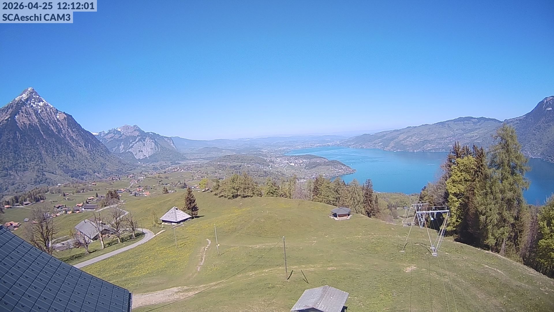 Aeschi bei Spiez: Aeschiried: Skihütte Aeschiried - Skilift Aeschiallmend Ag - Thunersee