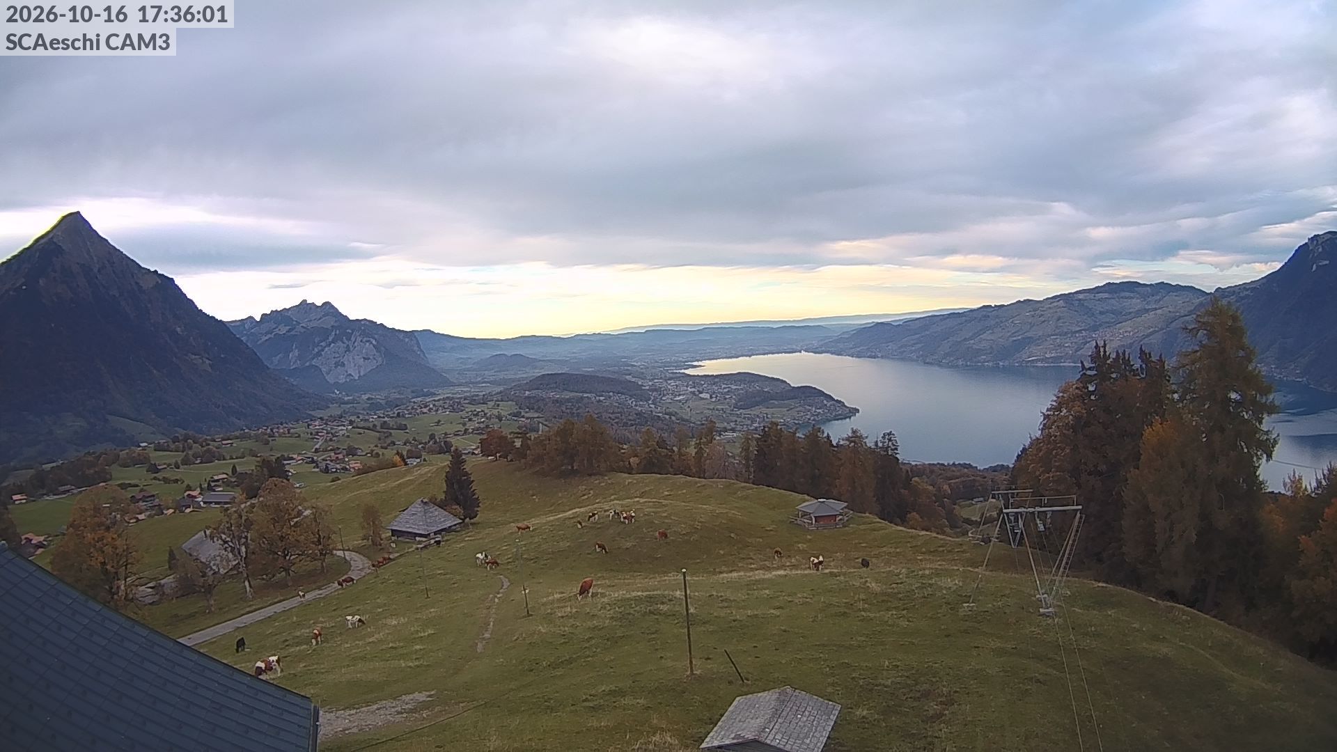 Aeschi bei Spiez: Aeschiried: Skihütte Aeschiried - Skilift Aeschiallmend Ag - Thunersee
