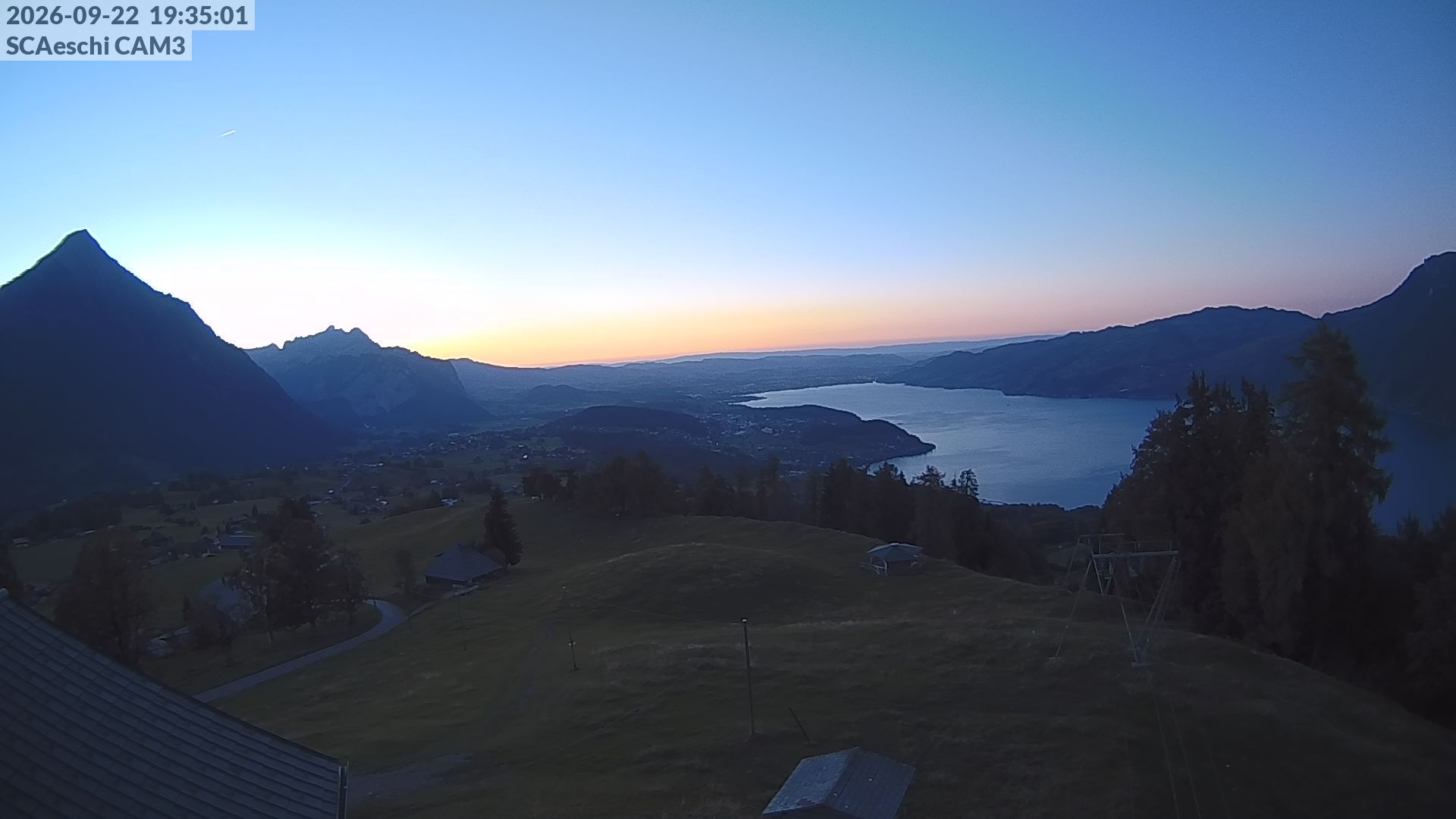 Aeschi bei Spiez: Aeschiried: Skihütte Aeschiried - Skilift Aeschiallmend Ag - Thunersee