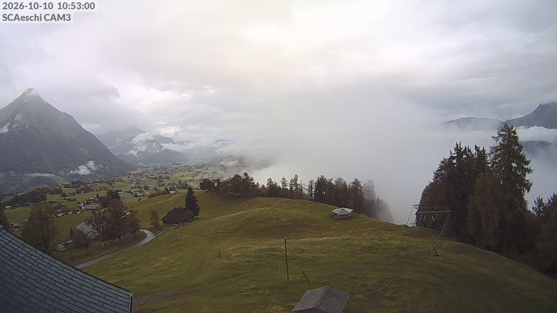 Aeschi bei Spiez: Aeschiried: Skihütte Aeschiried - Skilift Aeschiallmend Ag - Thunersee