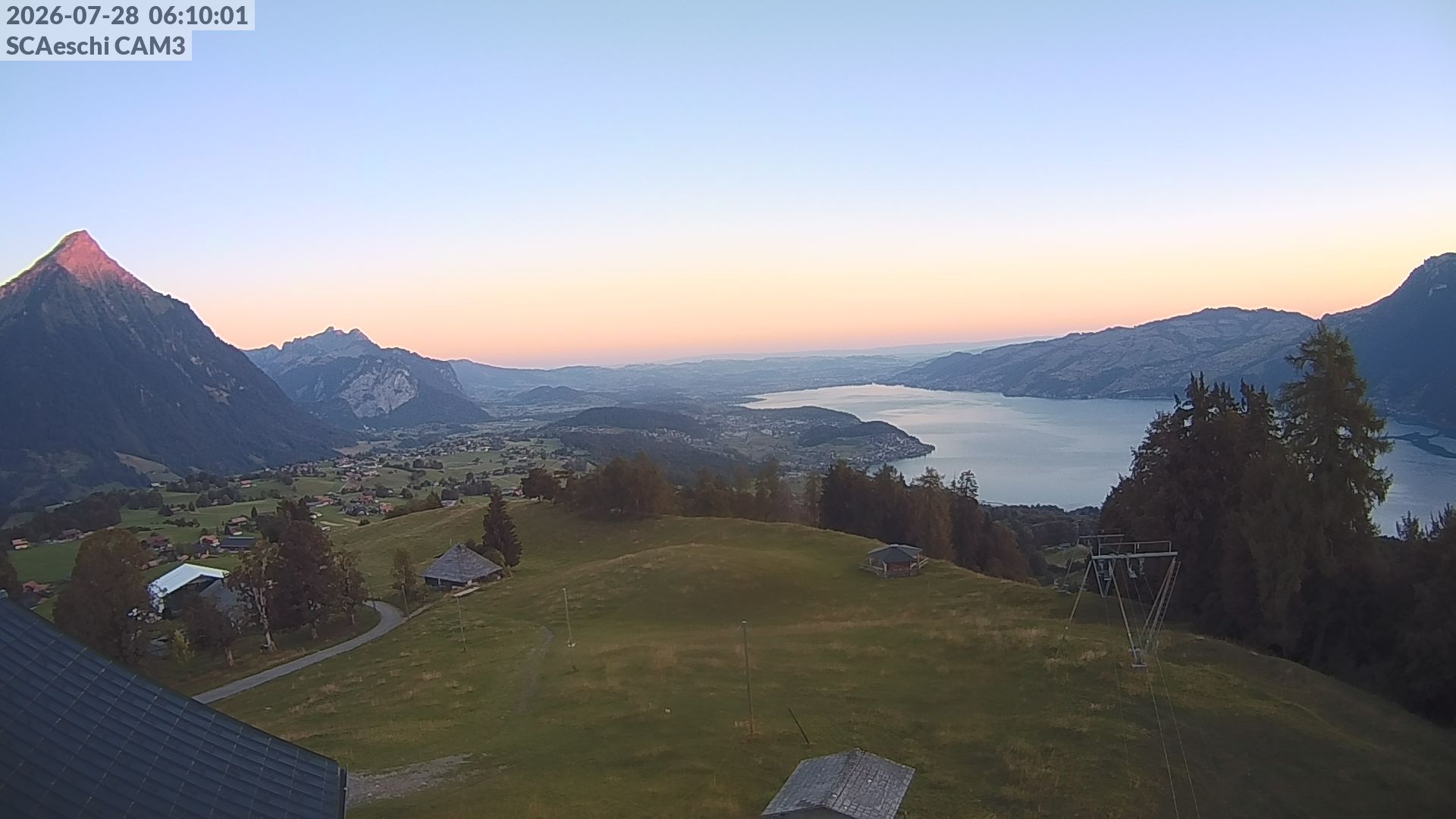 Aeschi bei Spiez: Aeschiried: Skihütte Aeschiried - Skilift Aeschiallmend Ag - Thunersee