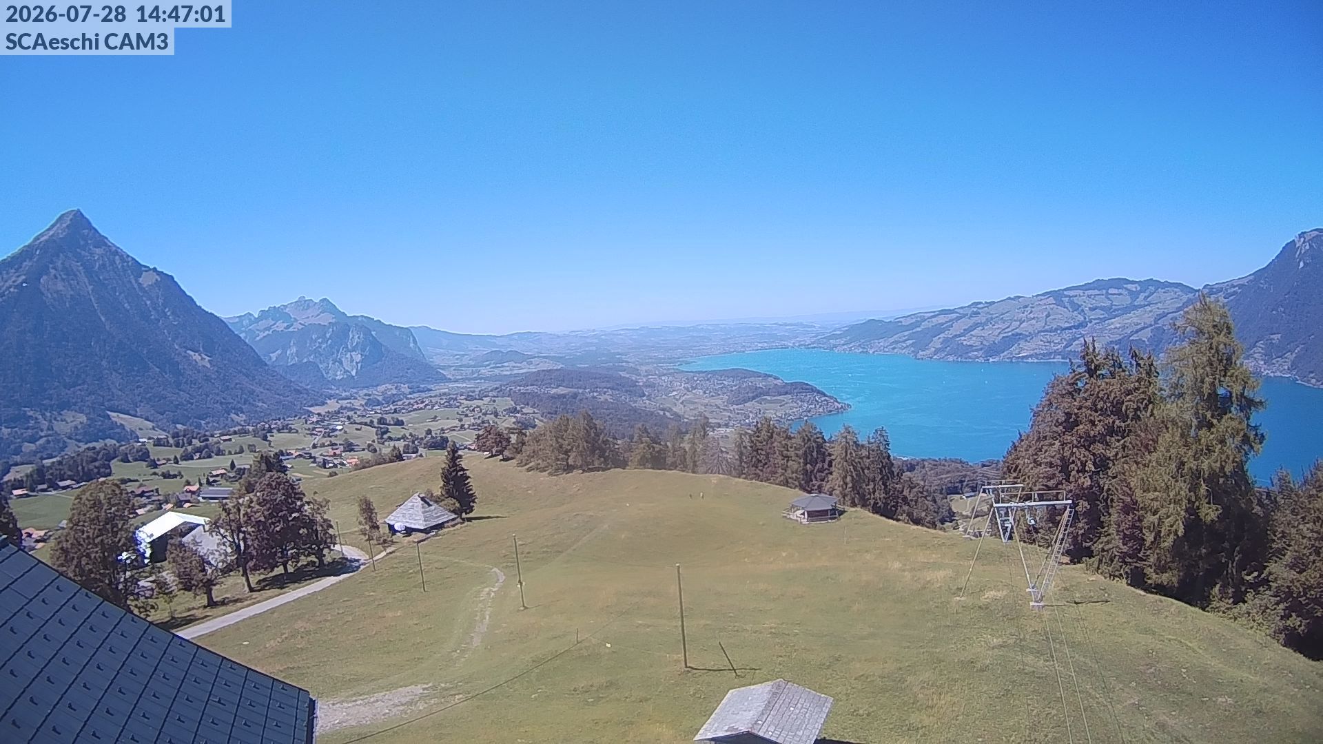 Aeschi bei Spiez: Aeschiried: Skihütte Aeschiried - Skilift Aeschiallmend Ag - Thunersee
