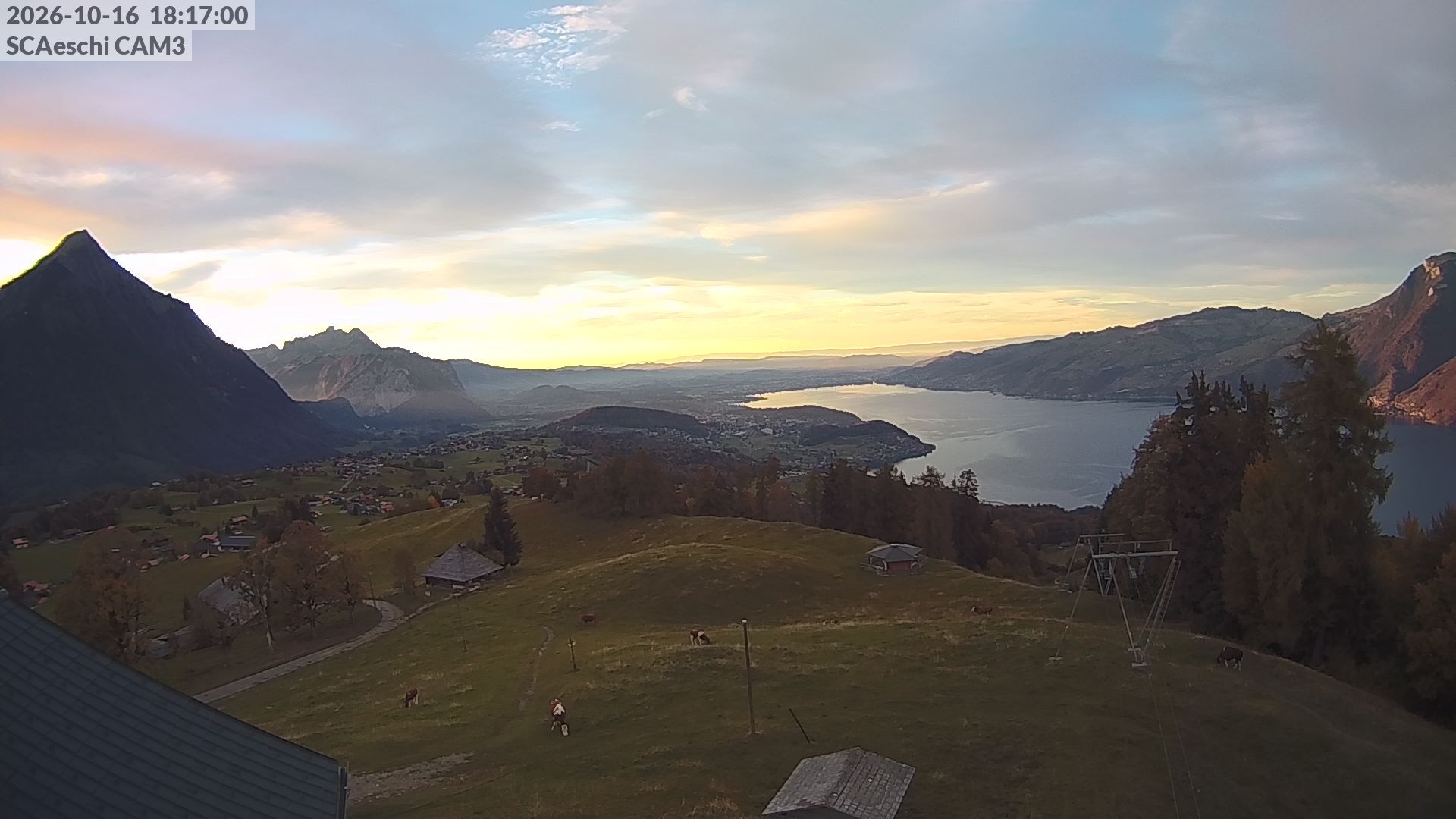 Aeschi bei Spiez: Aeschiried: Skihütte Aeschiried - Skilift Aeschiallmend Ag - Thunersee