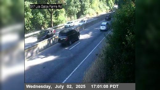 Traffic Cam Redwood Estates › South: TVB34 -- SR-17 : AT LOS GATOS FARMS DR