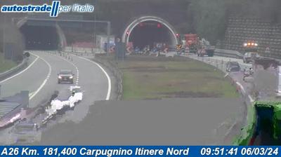 Preview delle webcam di Brovello-Carpugnino: A26 Km. 181,400 Carpugnino Itinere Nord