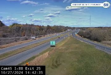 Traffic Cam Princetown › East: I-88 EB Exit 25 - TWY Exit 25A