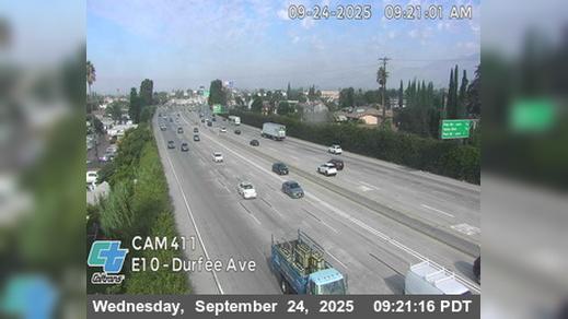 Traffic Cam Whittier Narrows › East: I-10 : (411) Durfee Ave