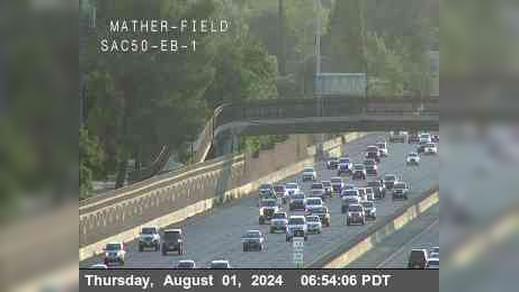 Traffic Cam Rancho Cordova › East: Hwy 50 at Mather Field EB
