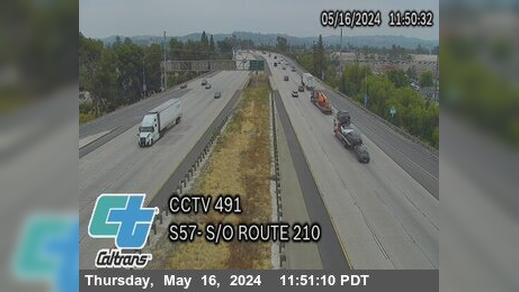 Traffic Cam San Dimas › South: SR-57 : (491) South of I-210