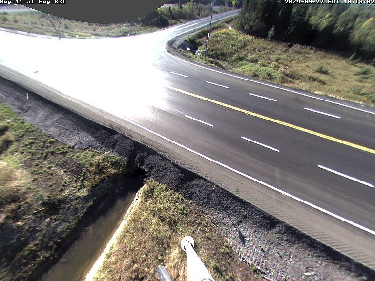 Traffic Cam Unorganized North Cochrane: Highway 11 at Highway 631