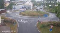 Jilemnice: kruhový objezd u pošty