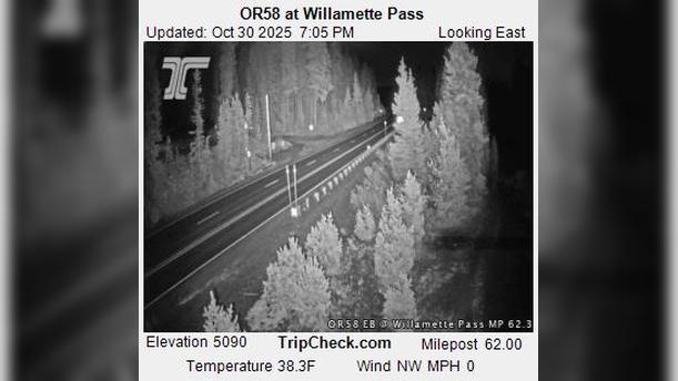 Traffic Cam Klamath County: ORE58 at Willamette Pass