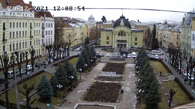 Daylight webcam view from Chernivtsi › West: Teatral'na Square