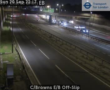 Traffic Cam London Borough of Haringey: C/Browns E/B Off-Slip