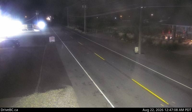 Traffic Cam Keremeos › East: Hwy 3 at - Bypass Rd, looking east
