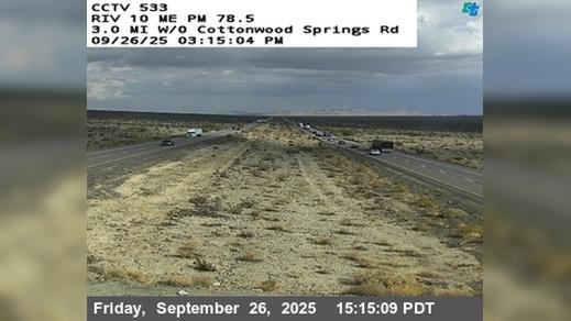 Traffic Cam Coachella: I-10 : (533) West of Cottonwood Springs Road