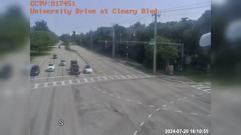 Traffic Cam Plantation: University Drive at Cleary Blvd