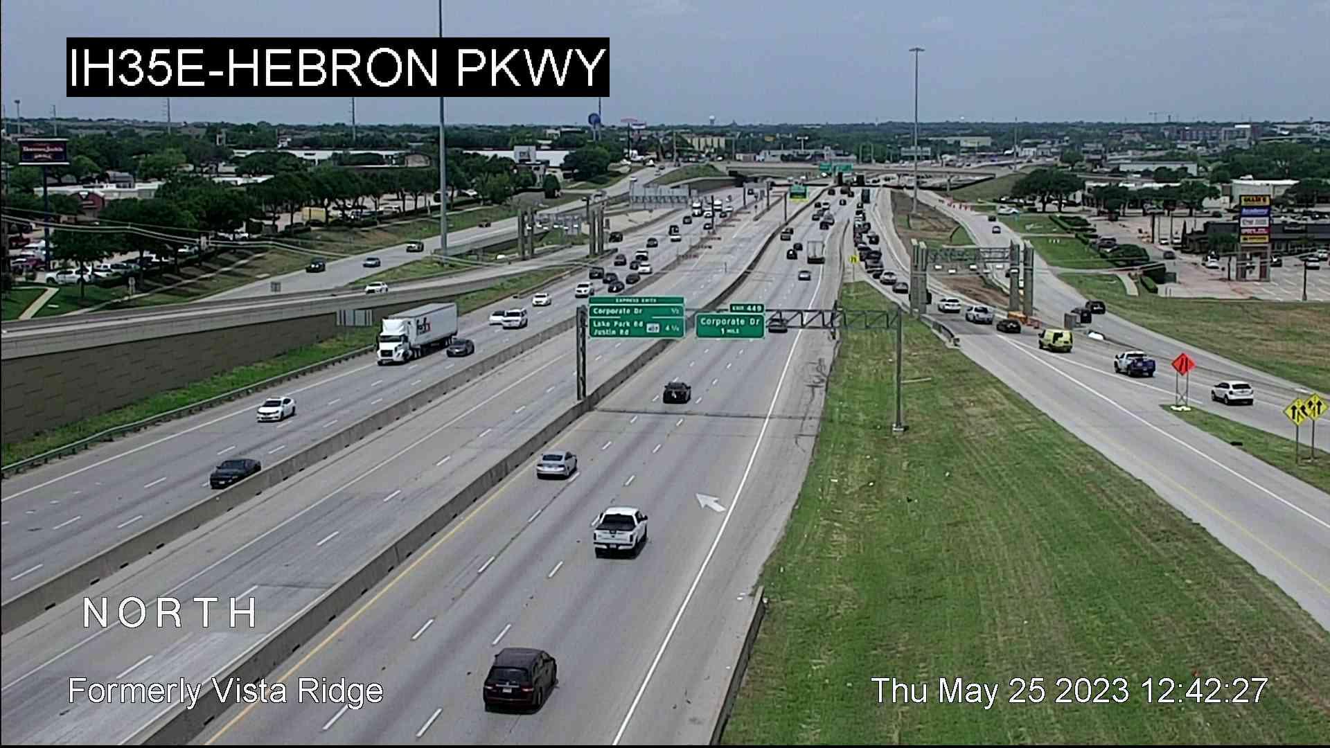 Traffic Cam Lewisville › North: I-35E @ Vista Ridge