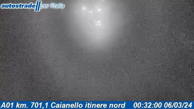 Preview delle webcam di Caianello: A01 km. 701,1 - itinere nord