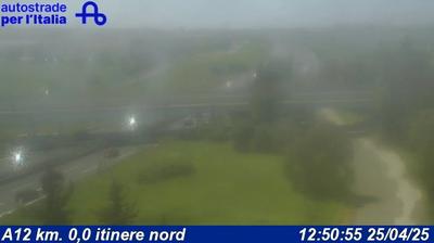 Preview delle webcam di Zona XLI Ponte Galeria: A12 km. 0,0 itinere nord