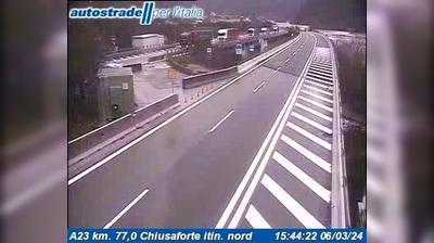 Preview delle webcam di Chiusaforte: A23 km. 77,0 - itin. nord